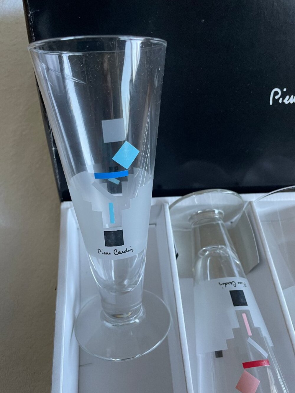 Pierre Cardin Vintage 5-piece Set Footed Pilsner Glass Sasaki Glass / Japan